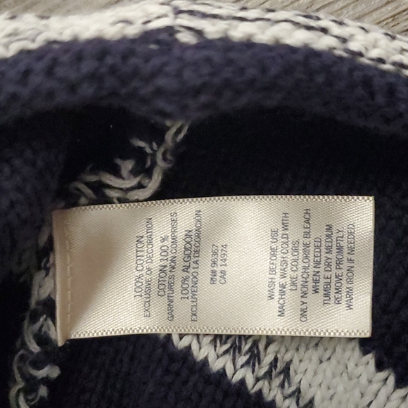 🧡 Osh Kosh | Baby Knit Cardigan | 6 M | Blue & White Stripe - Picture 5 of 5